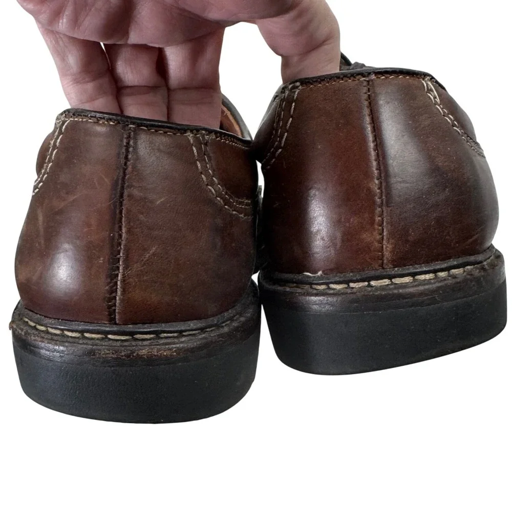 Allen‎ Edmonds Wilbert Shoes Mens 11 Brown Leather Split Toe Derby Comfort